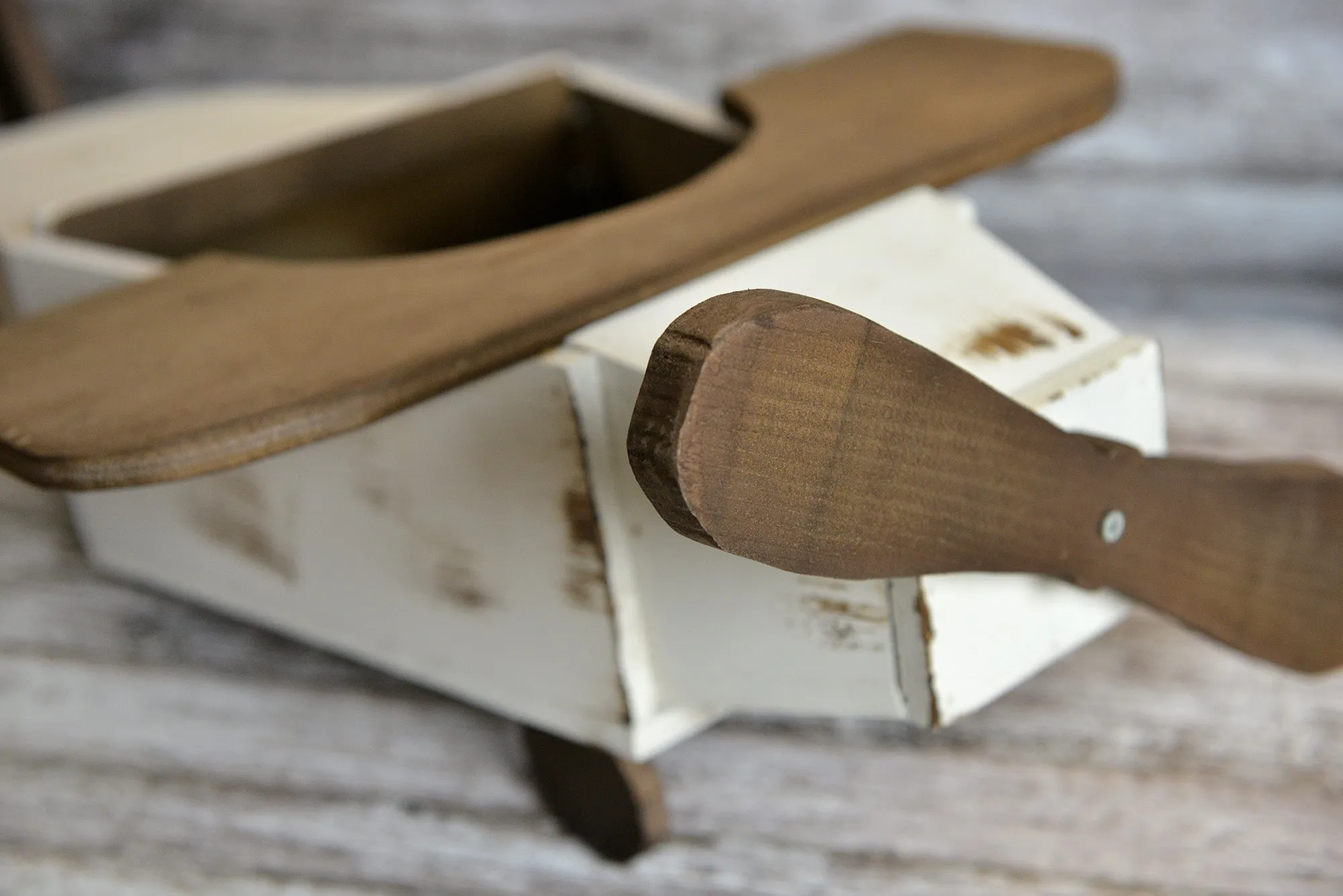 Rustic Airplane - White