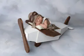 Rustic Airplane - White