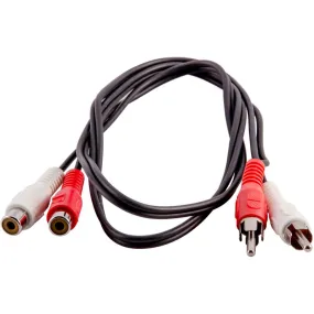 SA-SRCA3 - 3 Foot Dual RCA Male to Dual RCA Female Audio Extension Cable