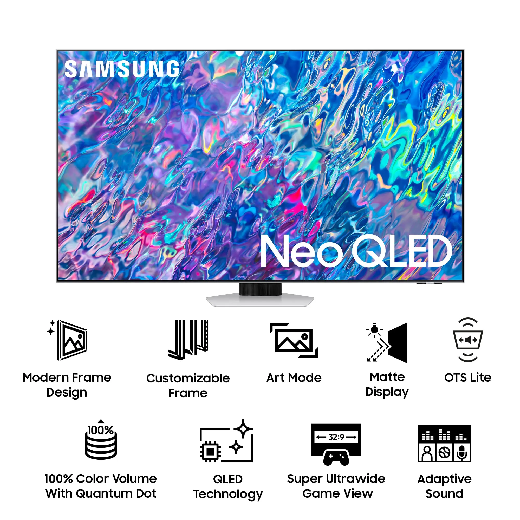 Samsung 138 cm (55 inches) 4K Ultra HD Smart NEO QLED TV QA55QN85BAKLXL (Bright Silver)