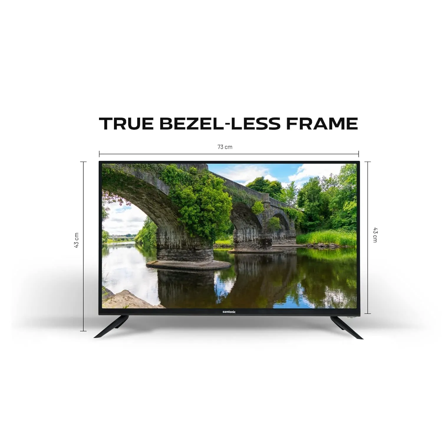 Samtonic 61 cm (24 inches) I HD Ready Smart Android LED TV | HDMI & USB Ports | Powerful Audio Box Speakers (Black, 2024 Model)