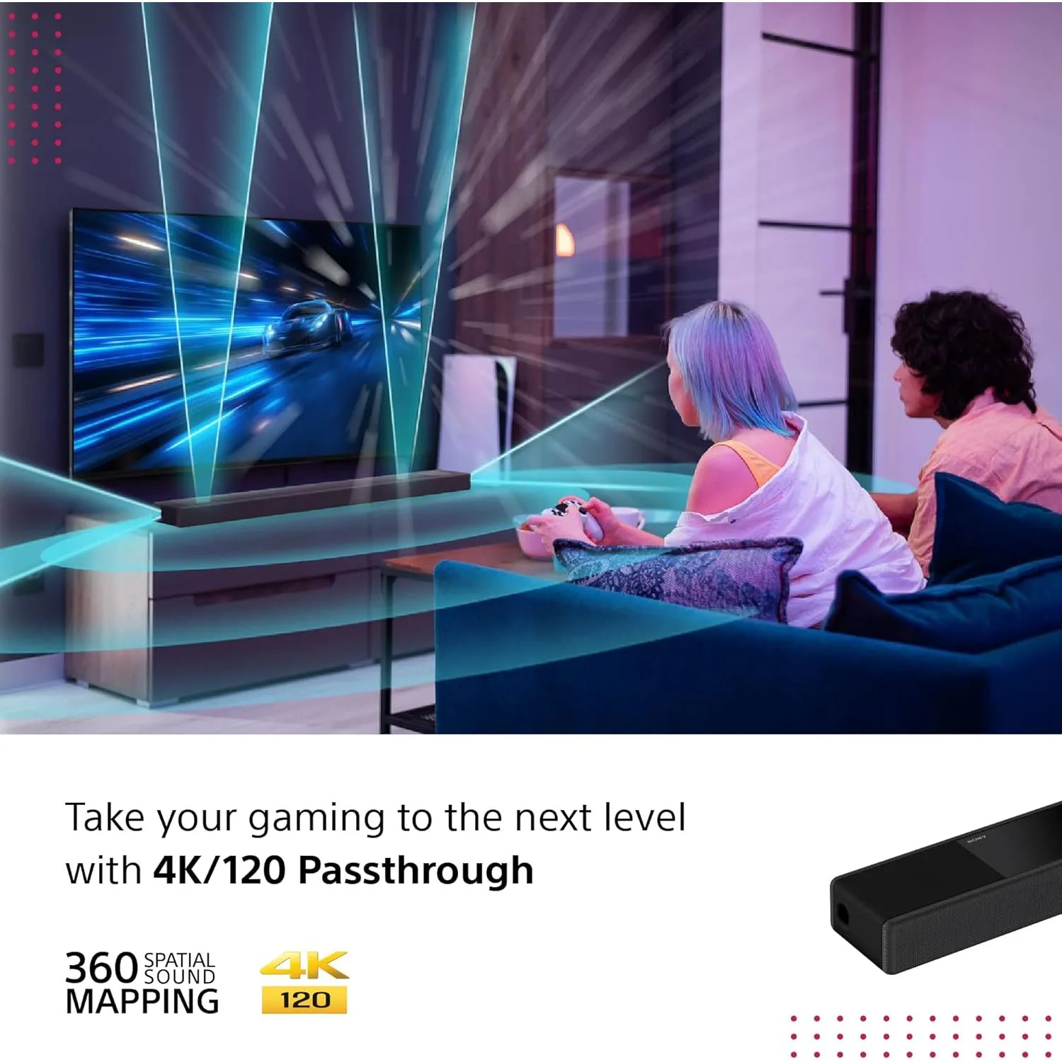 Sony HT-A7000 7.1.2ch Dolby Atmos/DTS:X Soundbar with Built-in Dual Subwoofer