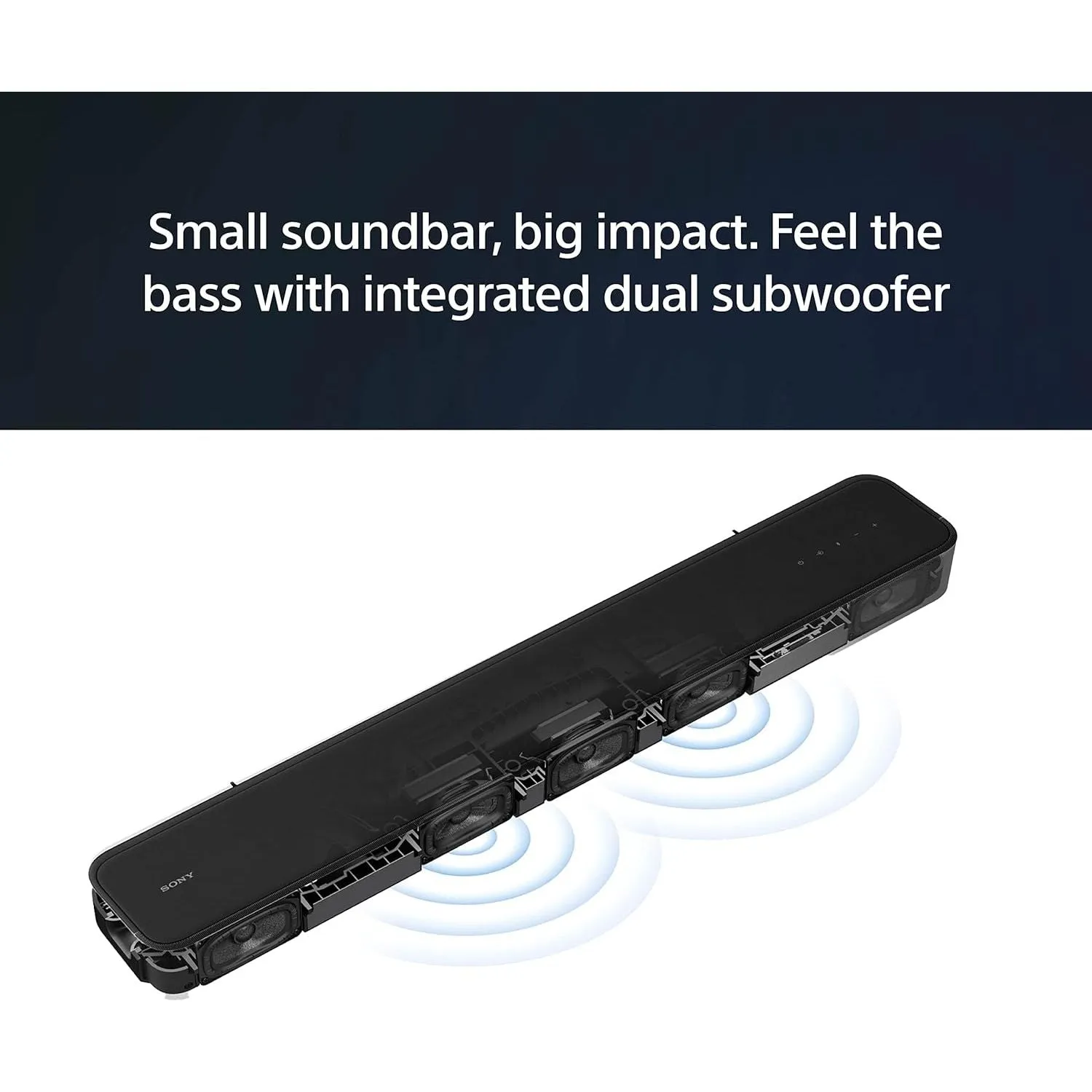 Sony HT-S2000 3.1ch Dolby Atmos Soundbar with Bluetooth – Compact Soundbar for TV