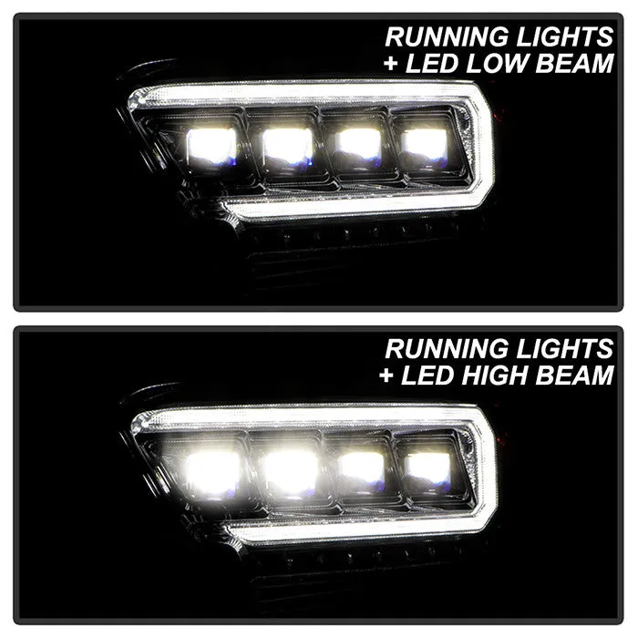 Spyder Apex Toyota Tacoma 16- 22 SEQ LED Headlights Chrome
