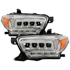 Spyder Apex Toyota Tacoma 16- 22 SEQ LED Headlights Chrome