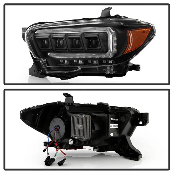Spyder Apex Toyota Tacoma 16- 22 SEQ signal Headlights Black