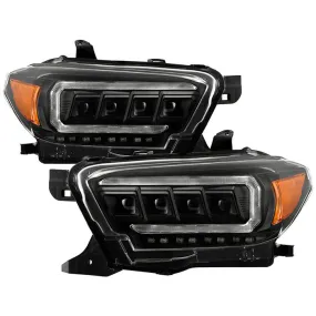 Spyder Apex Toyota Tacoma 16- 22 SEQ signal Headlights Black