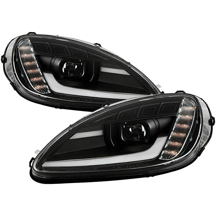 Spyder Chevy Corvette C6 05-13 SEQ Bar Pro Headlights Black