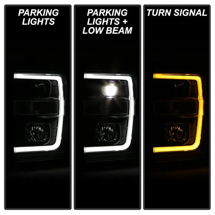 Spyder Platinum F250 F350 F450 Super Duty 08-10 LED Headlights Black