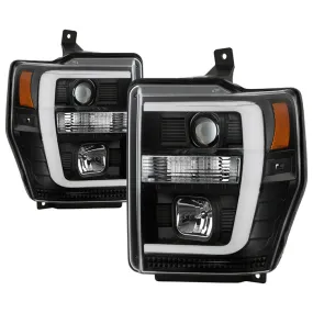 Spyder Platinum F250 F350 F450 Super Duty 08-10 LED Headlights Black
