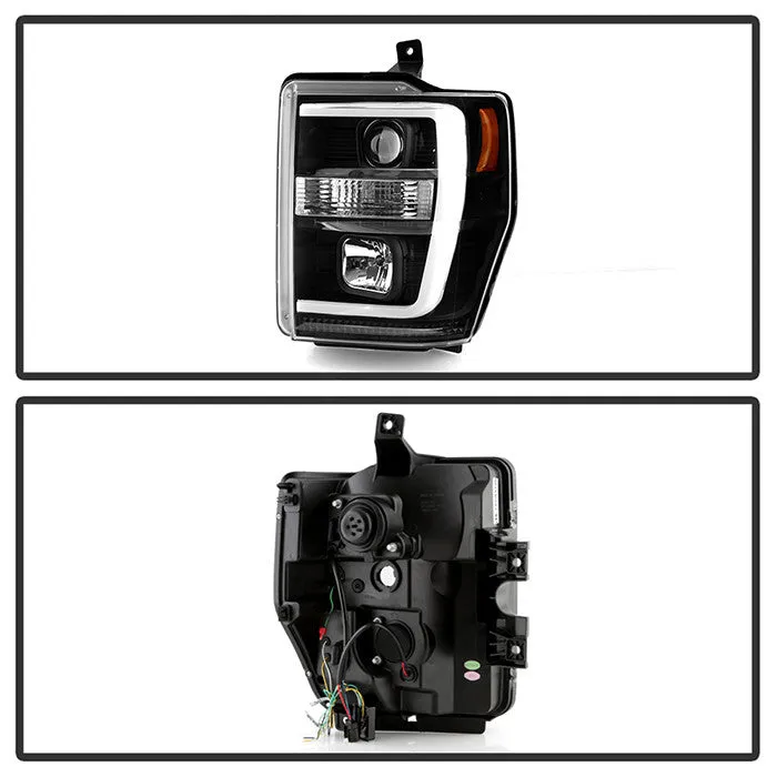 Spyder Platinum F250 F350 F450 Super Duty 08-10 LED Headlights Black