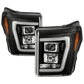 Spyder Platinum F250 F350 F450 Super Duty 11-16 Headlights Black
