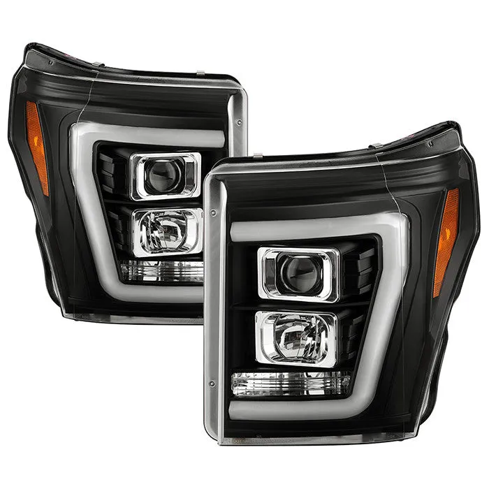 Spyder Platinum F250 F350 F450 Super Duty 11-16 Headlights Black