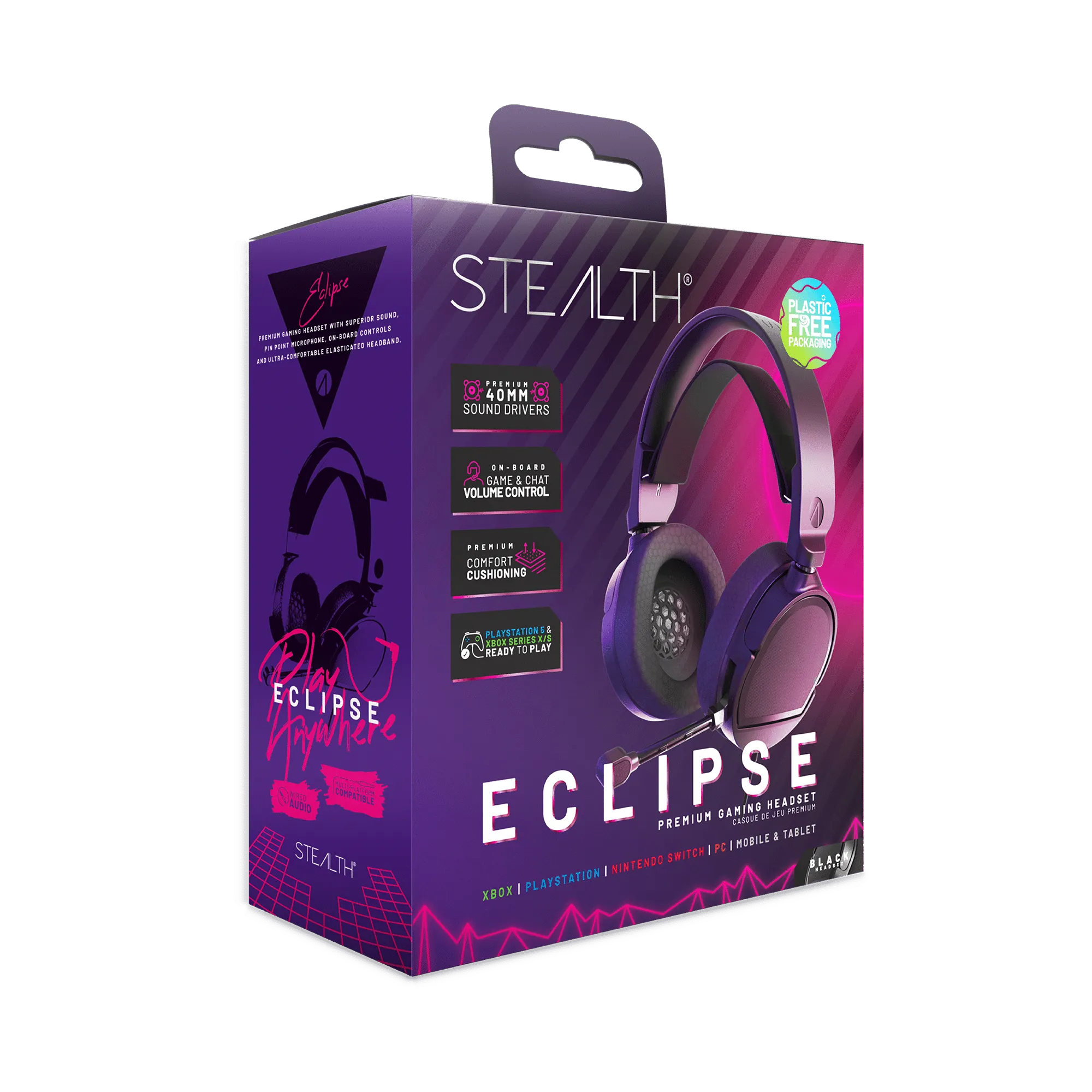 Stealth ECLIPSE Premium Gaming Headset for XBOX, PS4/PS5, Switch, PC - Black