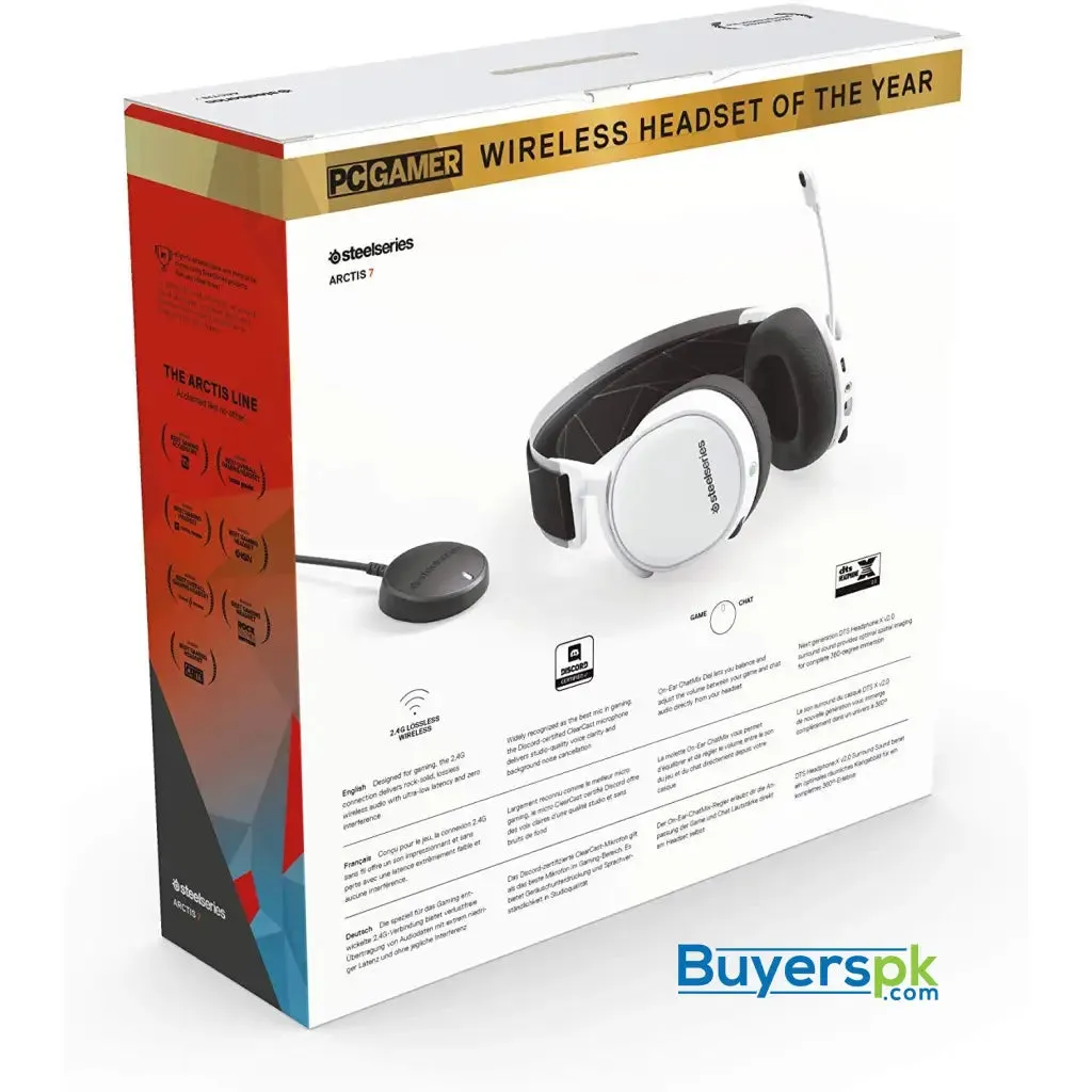 Steelseries Arctis 7 - Lossless Wireless Gaming Headset White (2019 Edition)