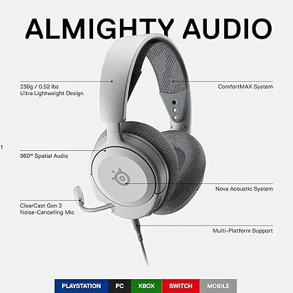 Steelseries Arctis Nova 1P Headphone - White