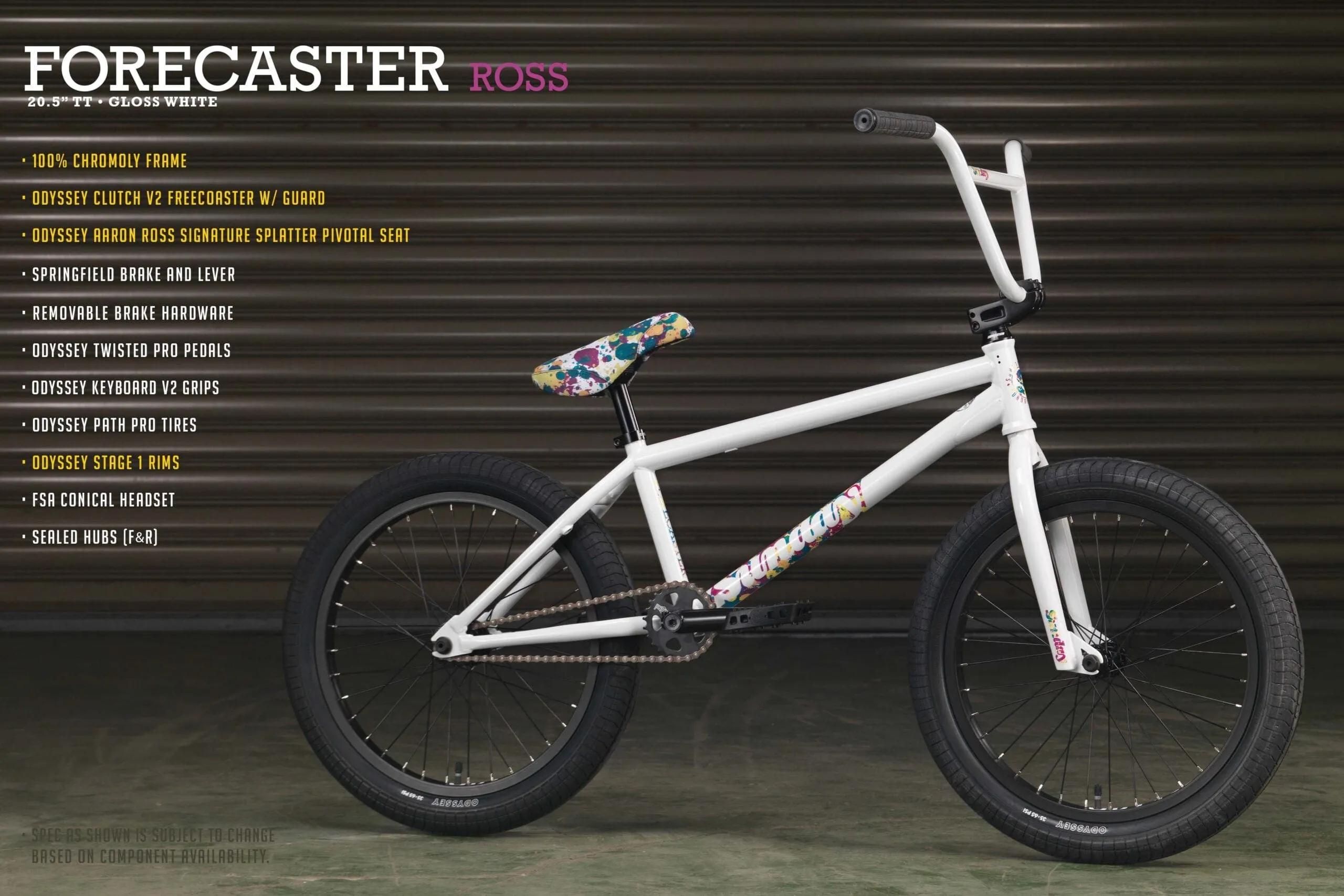 Sunday Forecaster 20.5" TT BMX Bike Ross Gloss White