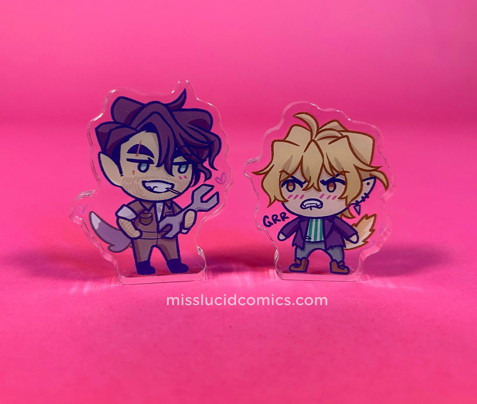 The Hunt little guys acrylic stands