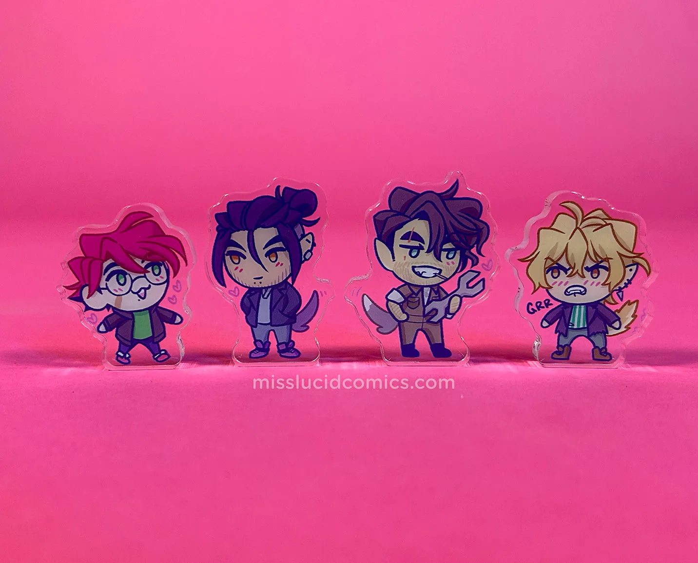 The Hunt little guys acrylic stands