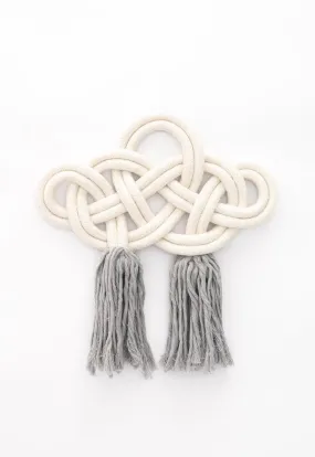 The Infinity Knot Blue Grey Wall Hanging, Fair Trade, Give Freedom to Women!