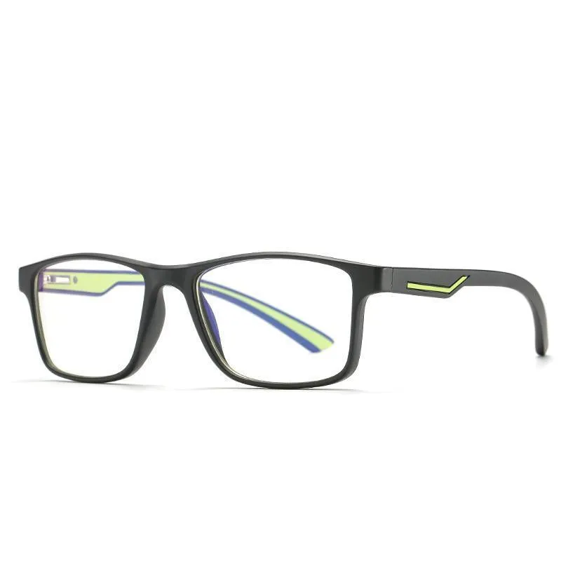Thoth - (Age 13-18)Teens Blue Light Blocking Computer Reading Gaming Glasses - Matte Black/Green