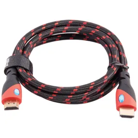 Top Dog Cables - TD-02BKR5- Gold Premium 5' High Speed HDMI Cable with Ethernet - Red/Black - 3D HD Gaming Systems PC DVD TV Blu Ray