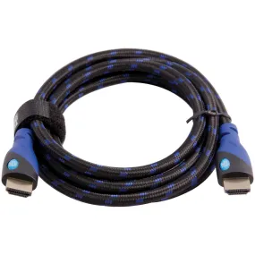 Top Dog Cables - TD-03BKBL6 - Gold Premium 6' High Speed HDMI Cable with Ethernet - Black/Blue - 3D HD Gaming Systems PC DVD TV Blu Ray