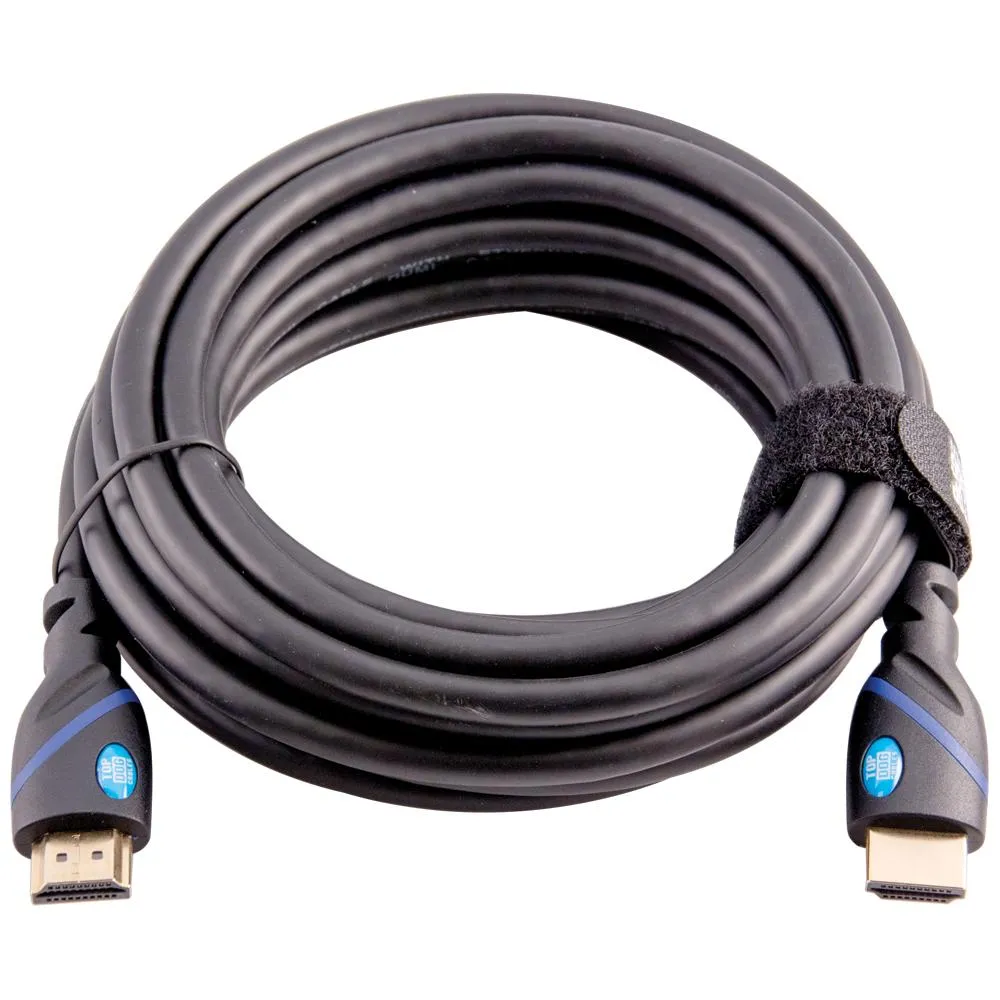 Top Dog Cables - TD-07BKBL7- Premium 7 Foot High Speed HDMI Cable with Ethernet - Black/Blue - 3D HD Gaming Systems PC DVD TV Blu Ray