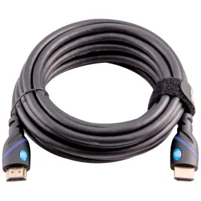Top Dog Cables - TD-07BKBL7- Premium 7 Foot High Speed HDMI Cable with Ethernet - Black/Blue - 3D HD Gaming Systems PC DVD TV Blu Ray
