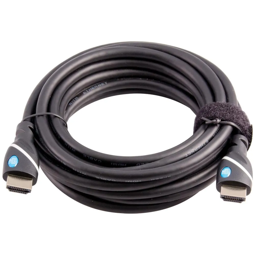 Top Dog Cables - TD-07BKWH15- Premium 15 Foot High Speed HDMI Cable with Ethernet - Black/White - 3D HD Gaming Systems PC DVD TV Blu Ray