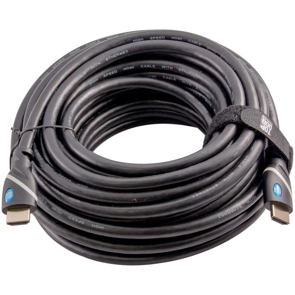 Top Dog Cables - TD-07BKWH45- Premium 45 Foot High Speed HDMI Cable with Ethernet - Black/White - 3D HD Gaming Systems PC DVD TV Blu Ray