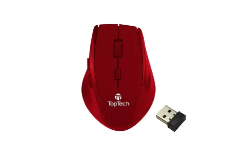 TOPTECH X8 Wireless Mouse with Ergonomic Soft-Touch Design and W/Nano USB Receiver