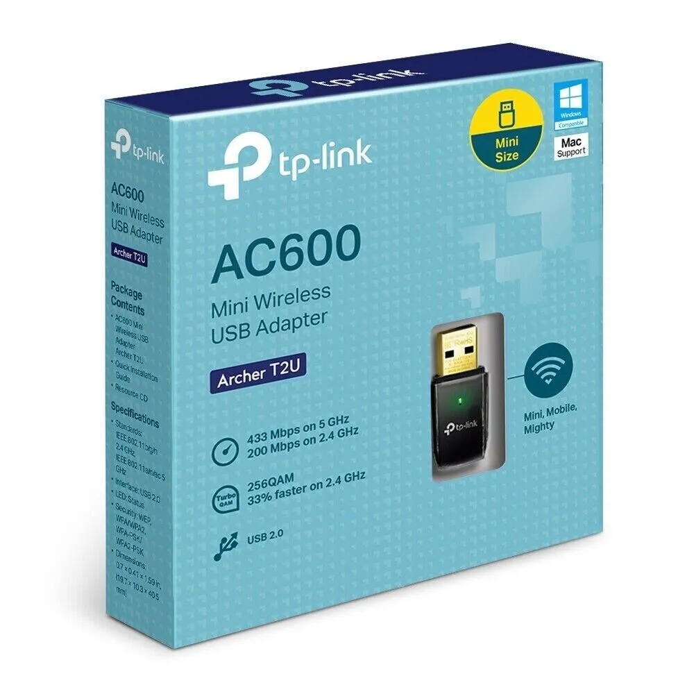 TP-Link Archer T2U AC600 Dual Band Wireless USB Adapter
