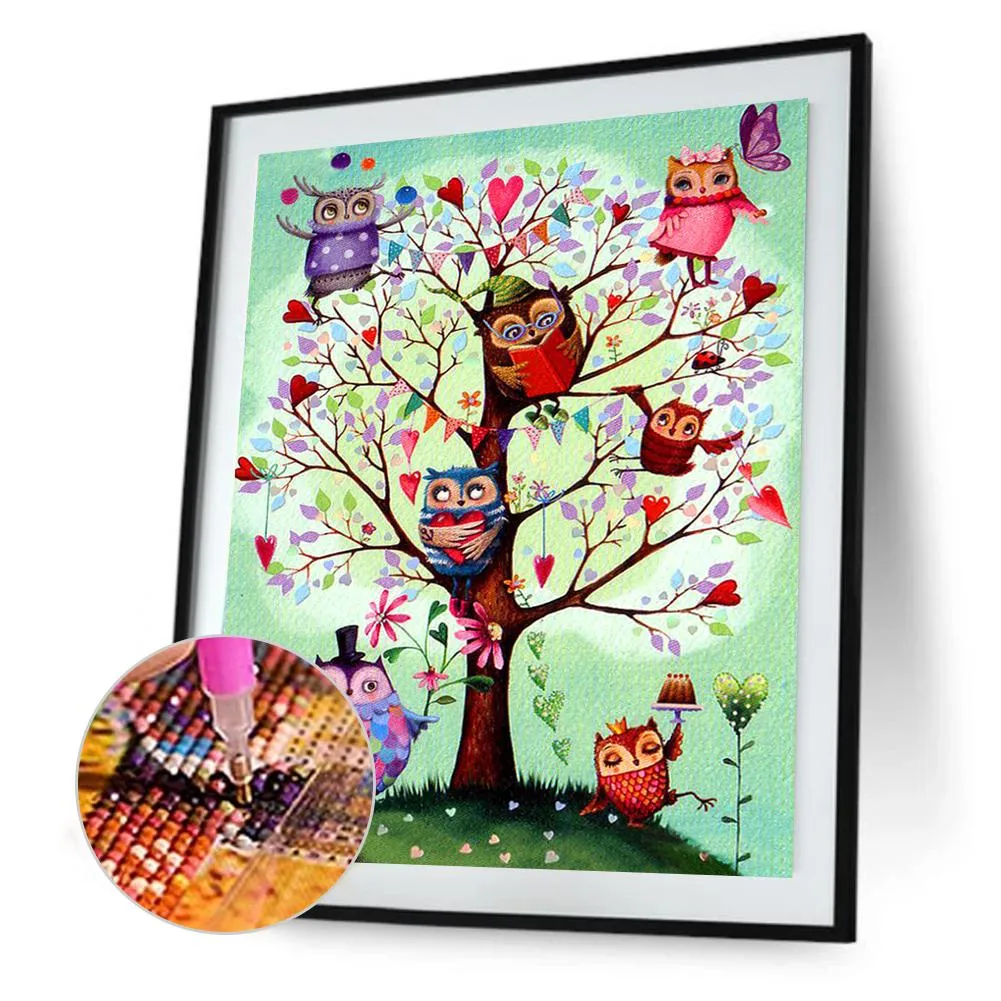 Tree Bird Full Drill 5D DIY Diamond Painting - 30x40CM