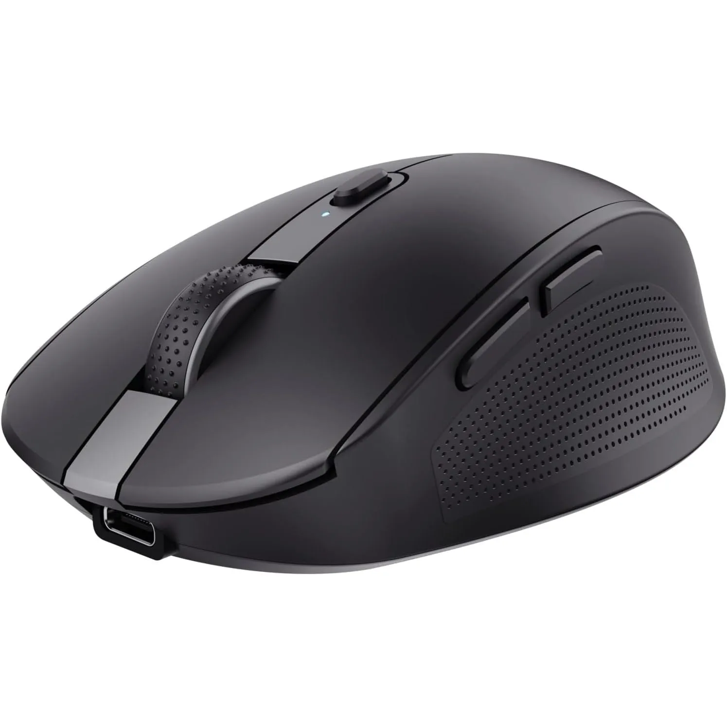Trust Ozaa Silent Wireless Bluetooth Mouse - Rechargeable, Multi-Device, Compact, 60% Recycled Plastic, for PC/Laptop/Mac/Android - Black