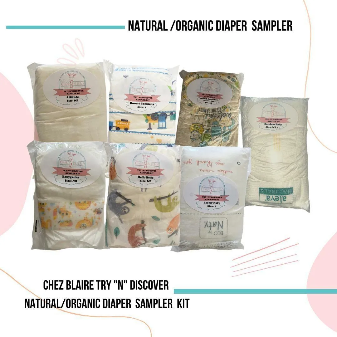 Try "N" Discover Organic/Natural Diaper Sampler Kit (Pack of 7)
