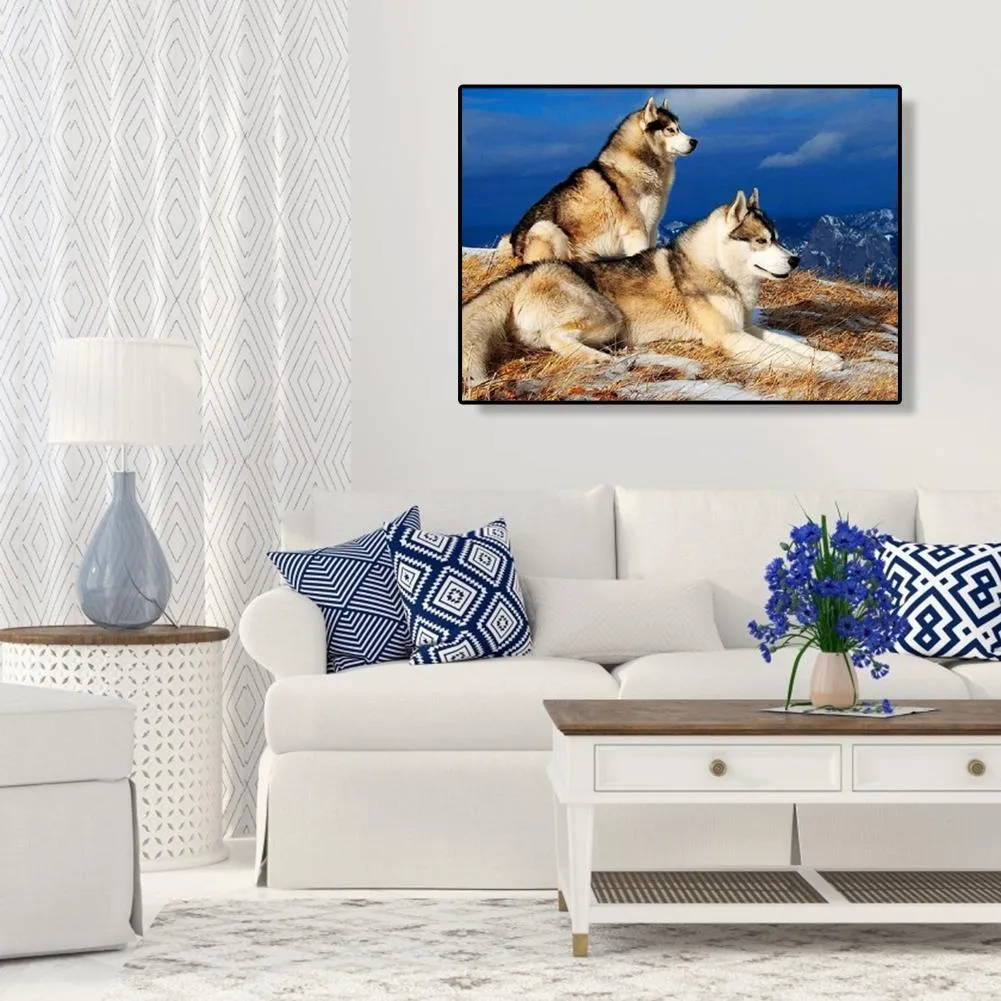 Two DogsPictures  - Full Diamond Painting - 40x30cm