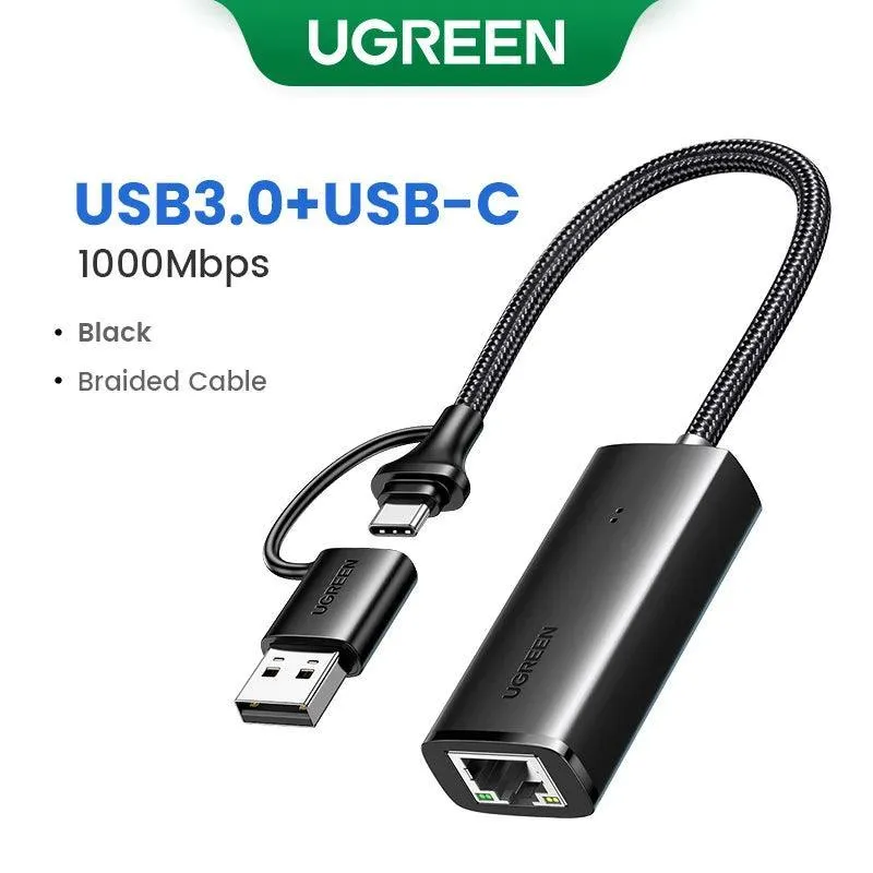 UGREEN USB Ethernet Adapter: Fast Network Speed for Gaming & Streaming