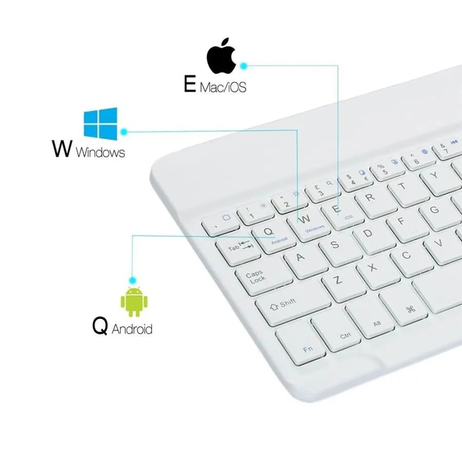 Ultra‑Thin Bluetooth Keyboard Arabic Android ,iOS and Windows