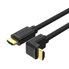 Unitek 3m 4K HDMI 2.0 Right Angle Cable with 90 Degree Elbow, HDR10, HDCP2.2, 3D & 7.1 Surround Sound, Gold-Plated Connectors