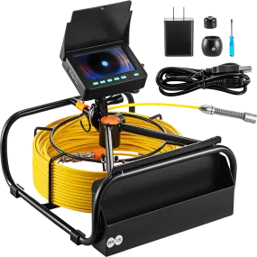 Vevor Sewer Camera 98.4' 30m 4.3" Pipe Drain Inspection DVR Function LED Lights New