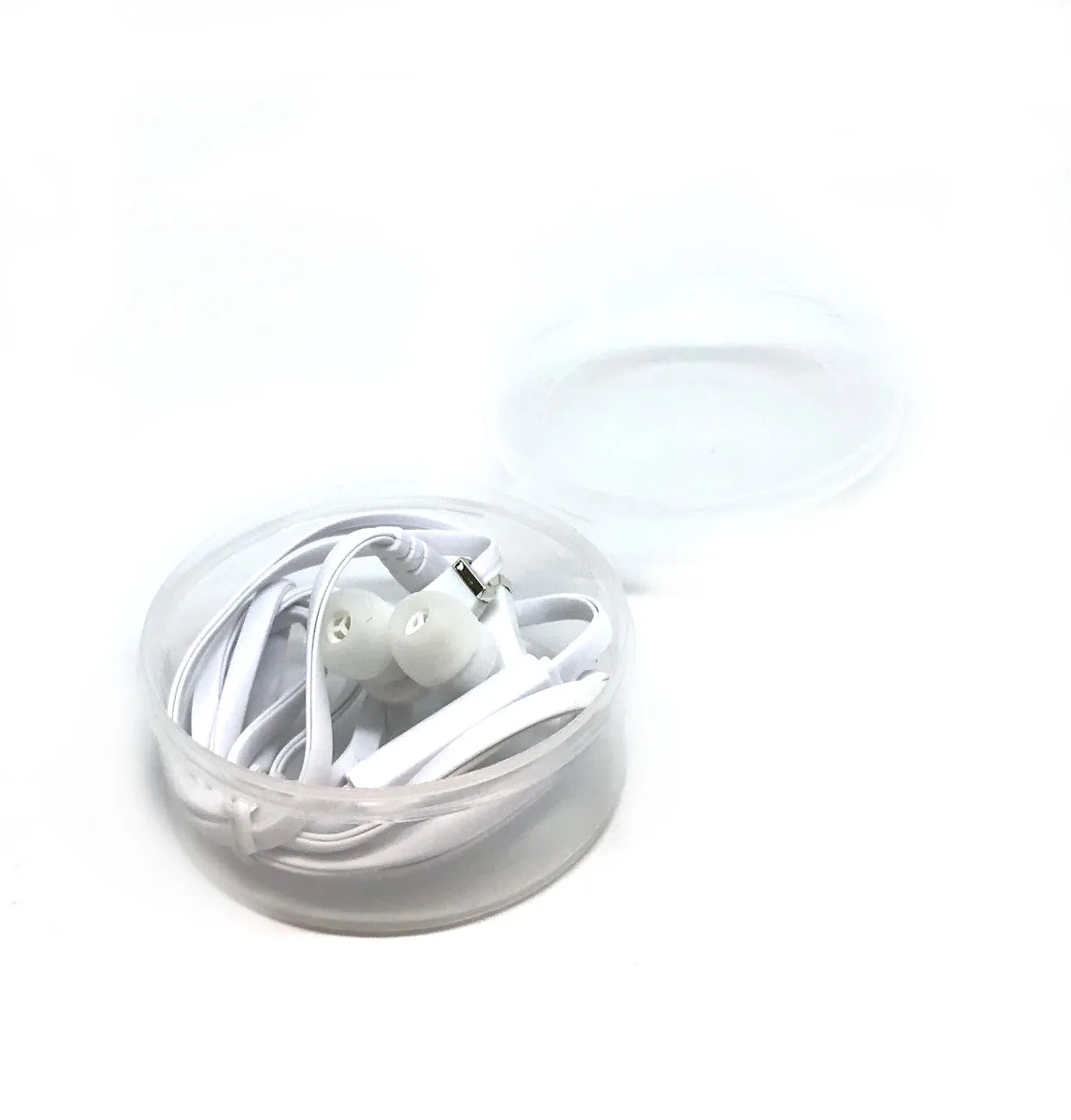 White Stereo Deluxe Earbuds With Microphone
