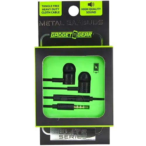Wired Earbuds Metal With Mic  - 2 Pieces Per Pack 21206