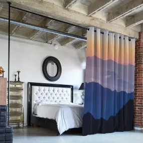 Zenfinit Room Divider Kit - Medium B, 9ft Tall x 7ft 6in - 12ft Wide, Misty Mountains