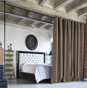 Zenfinit Room Divider Kit - Small B, 9ft Tall x 5ft - 6ft 8in Wide, Mocha (Room/Dividers