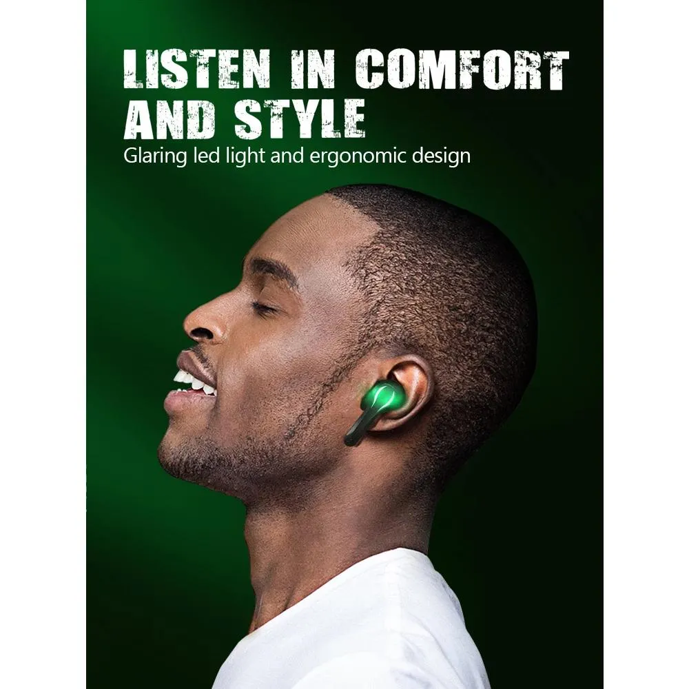 Zime Winner Gaming Headphones 65ms Low Latency TWS Bluetooth Earphone With Mic Bass Audio Sound Positioning